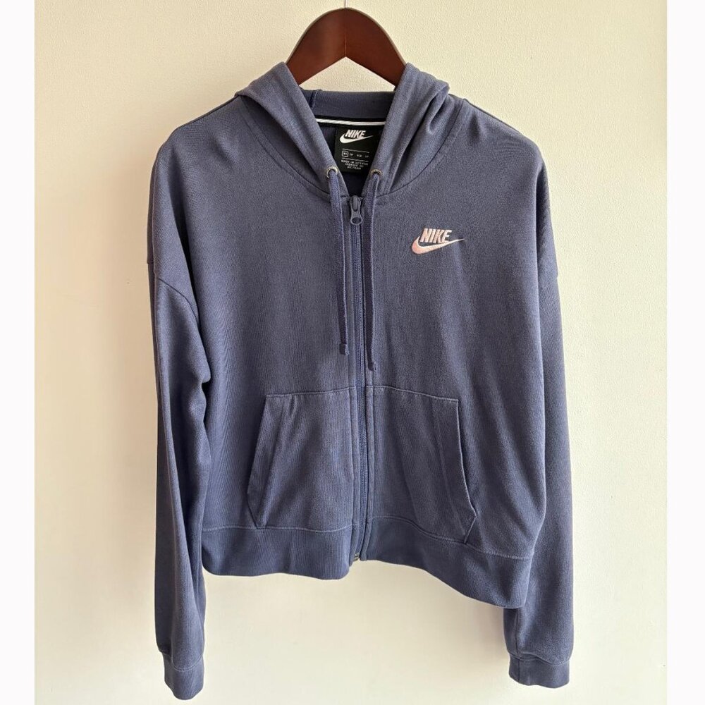 Nike Womens Purple Cropped Hoodie